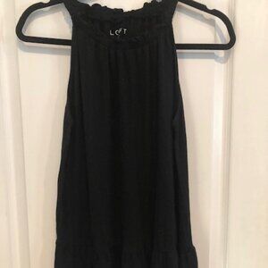 Ann Taylor Loft Black High Neck swing Tank- Size M